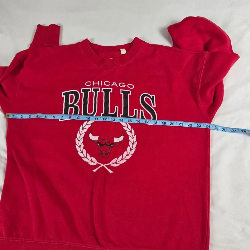 Vtg red Tailgate Chicago Bulls Sweatshirt large oversize‎ 46